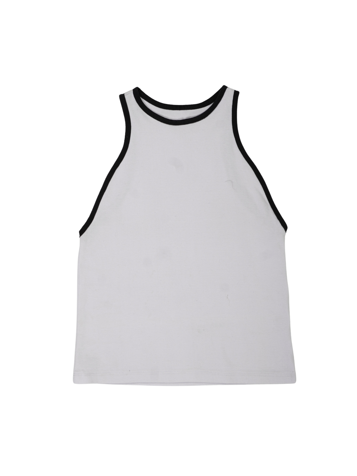 white rib vest