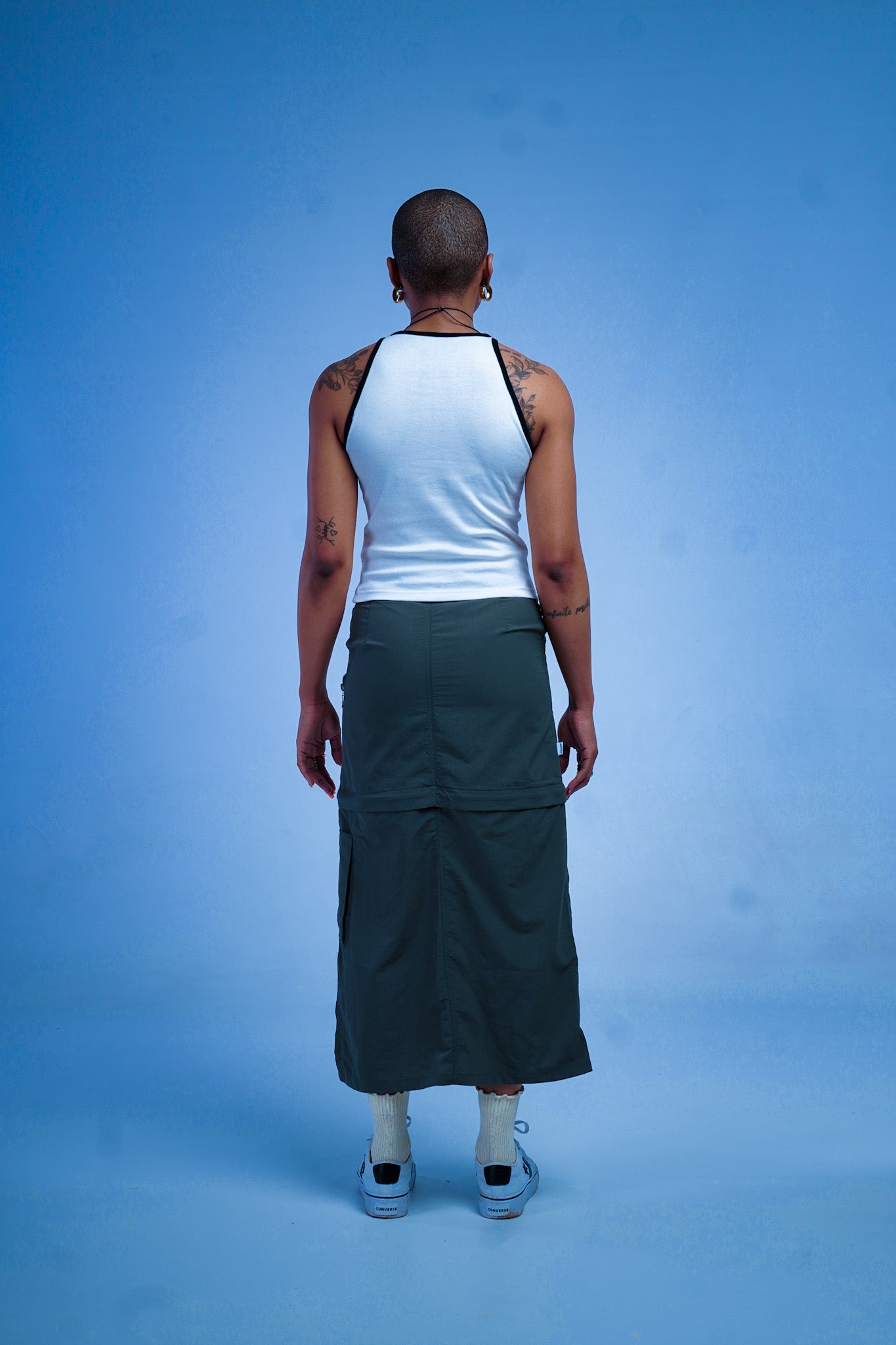 white rib vest