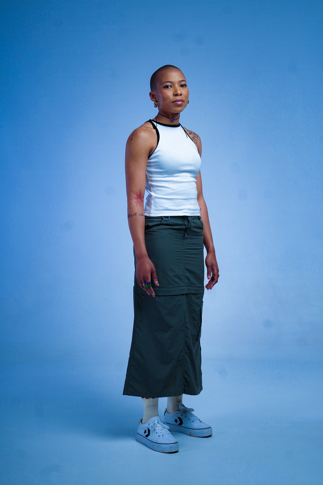 white rib vest