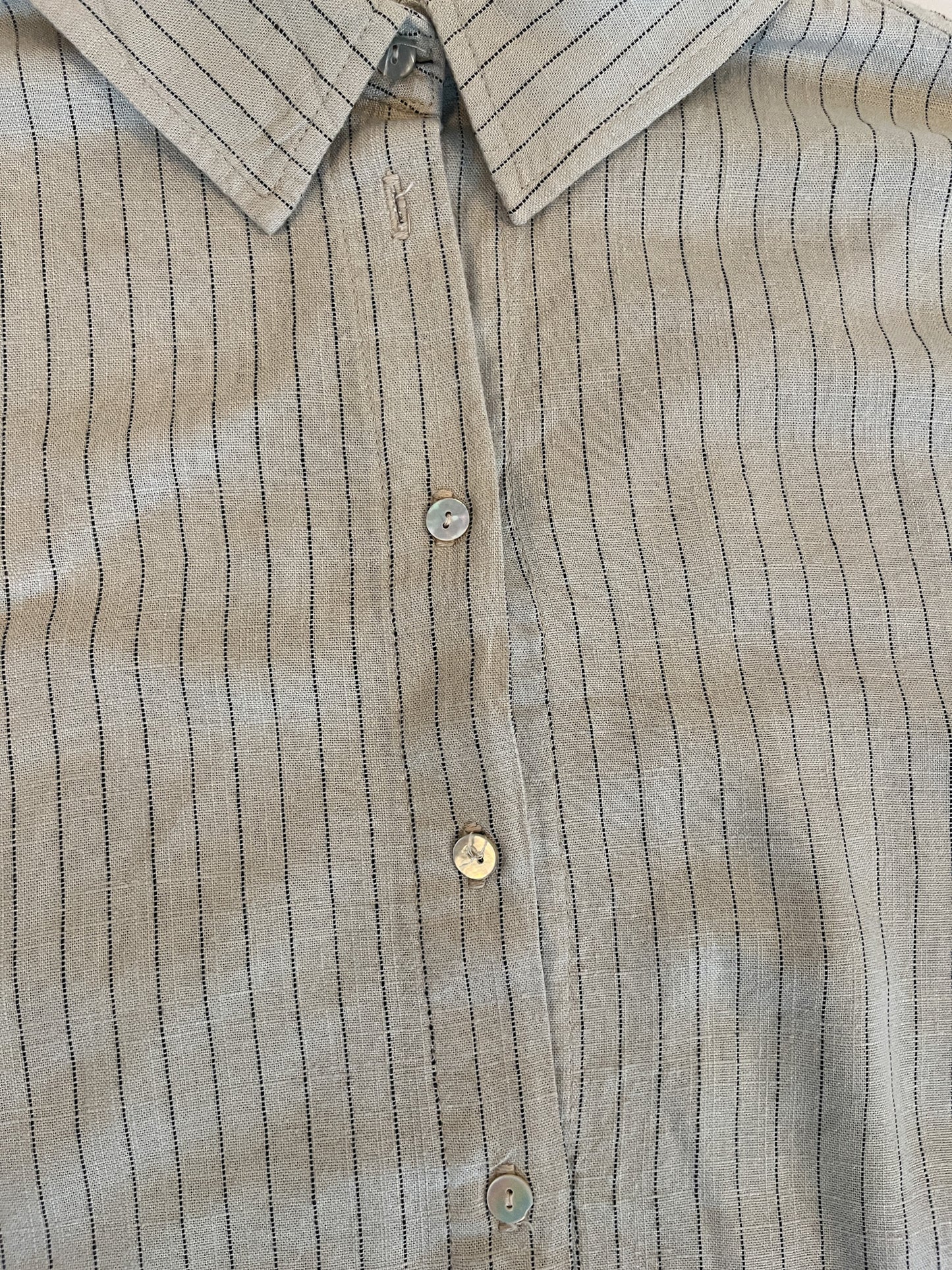 linen striped shirt
