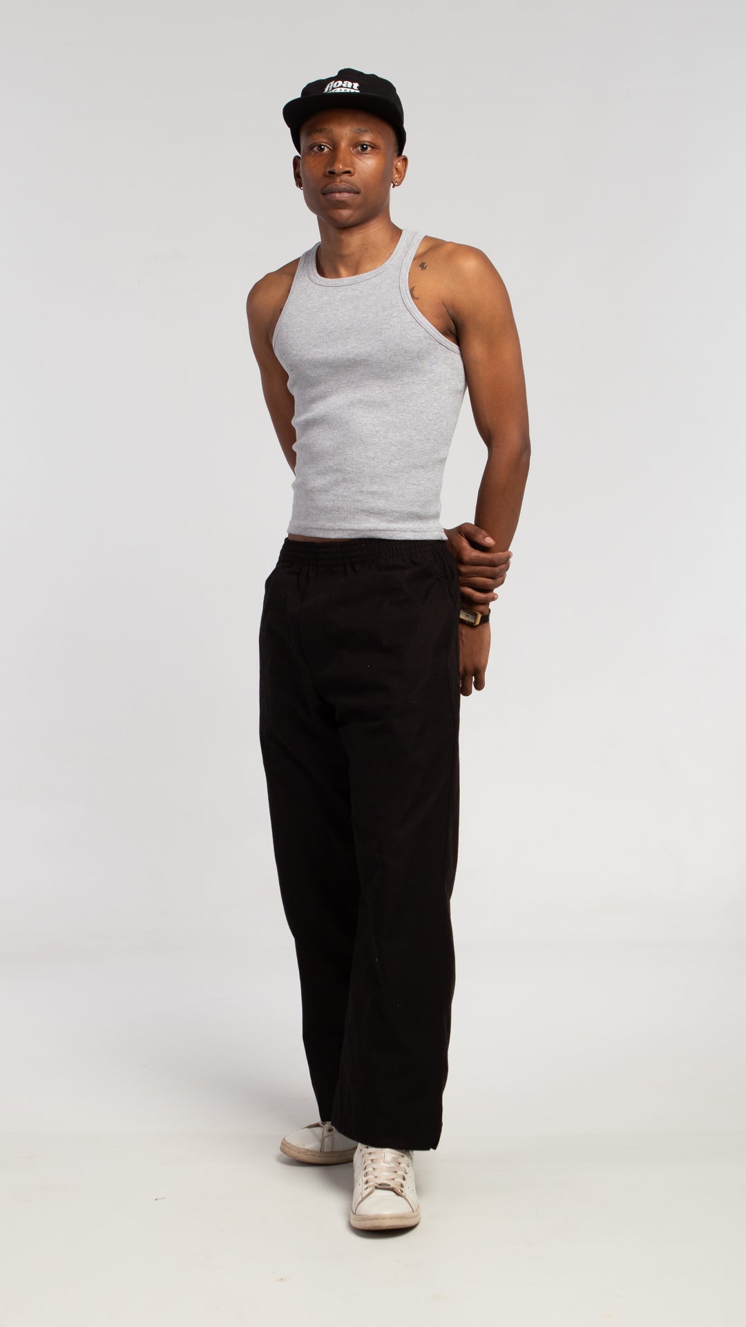 black basic unisex pants