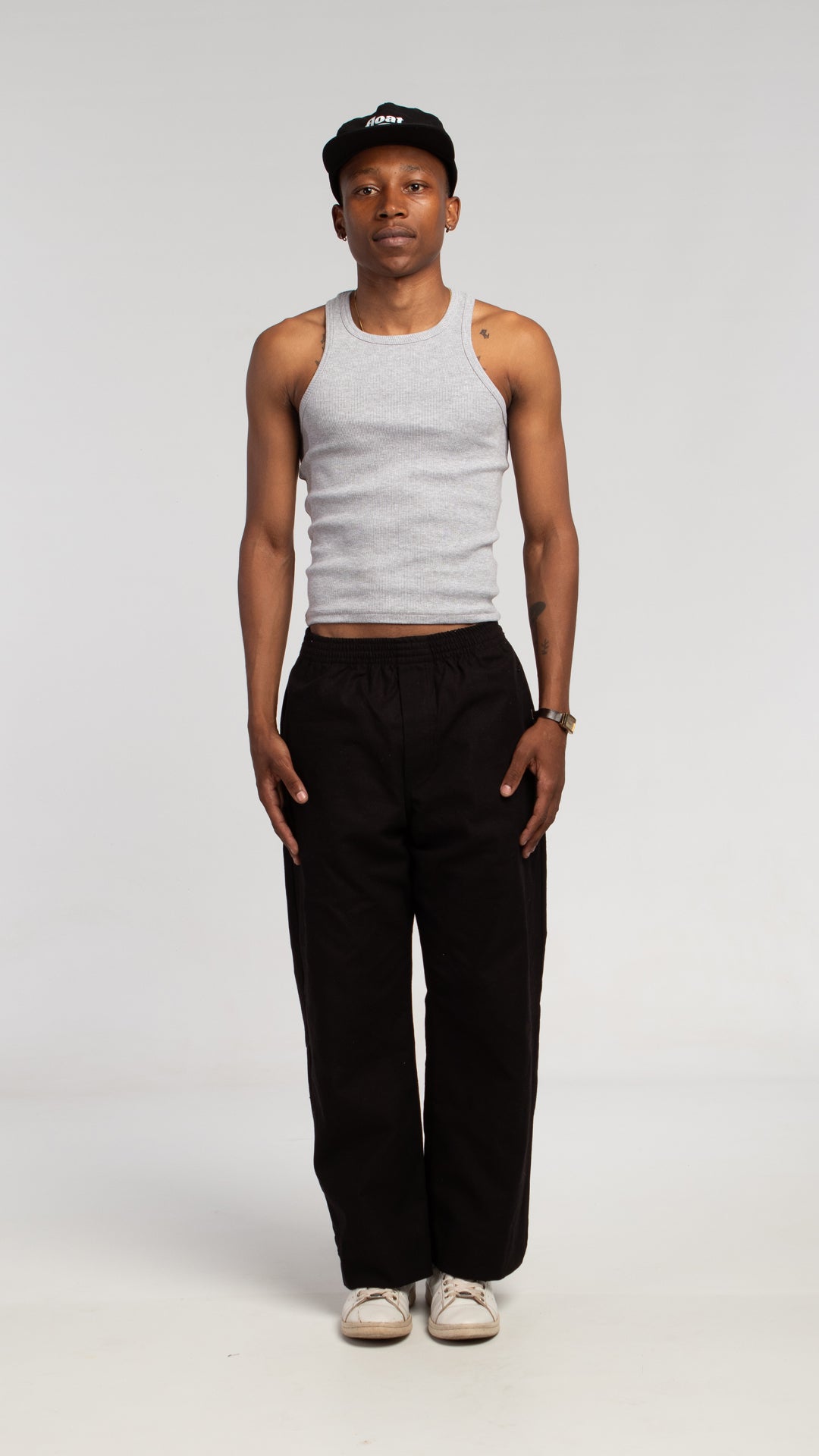 grey unisex basic tank top
