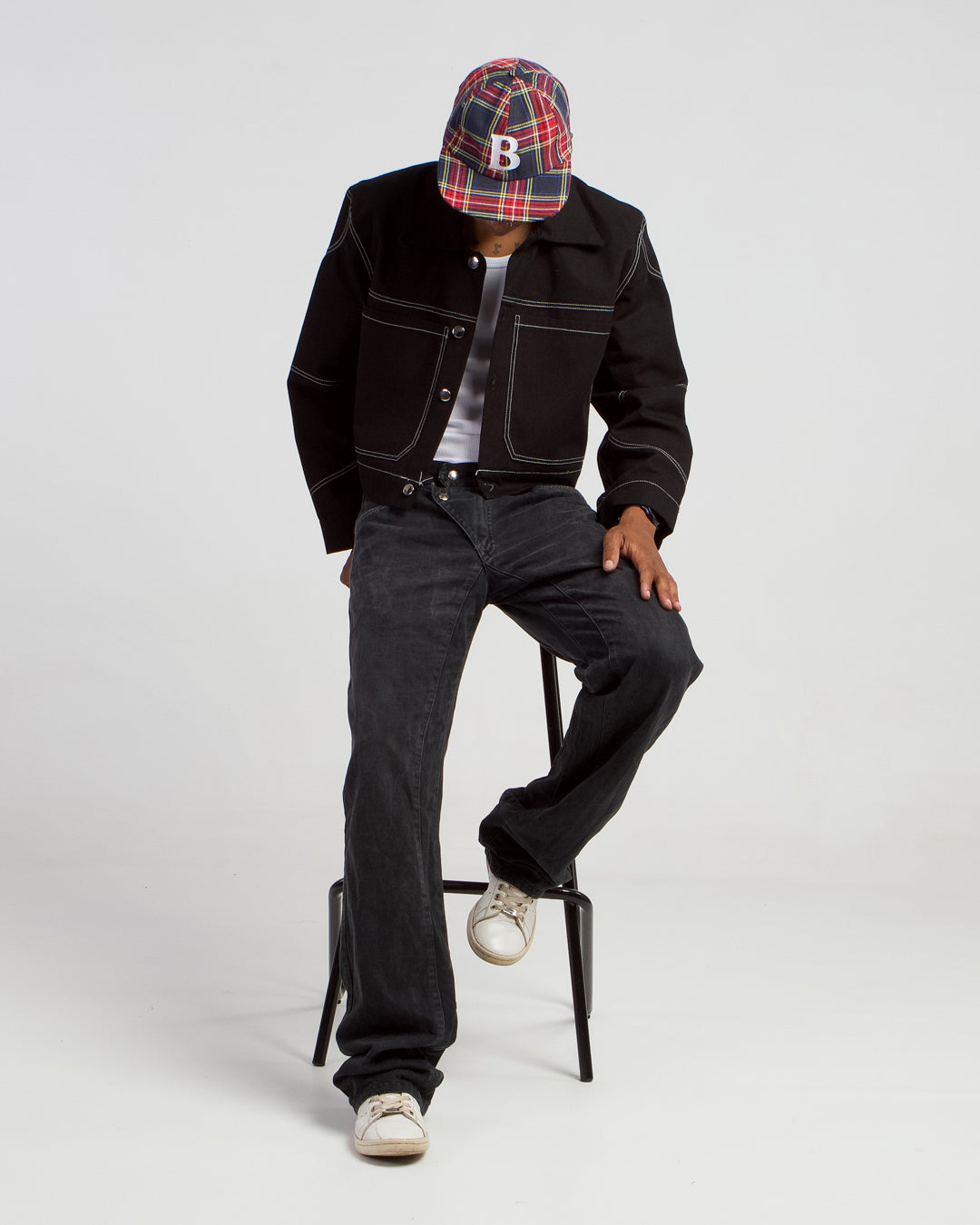black unisex utility jacket