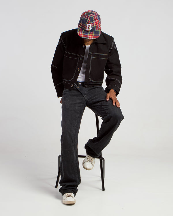 black unisex utility jacket