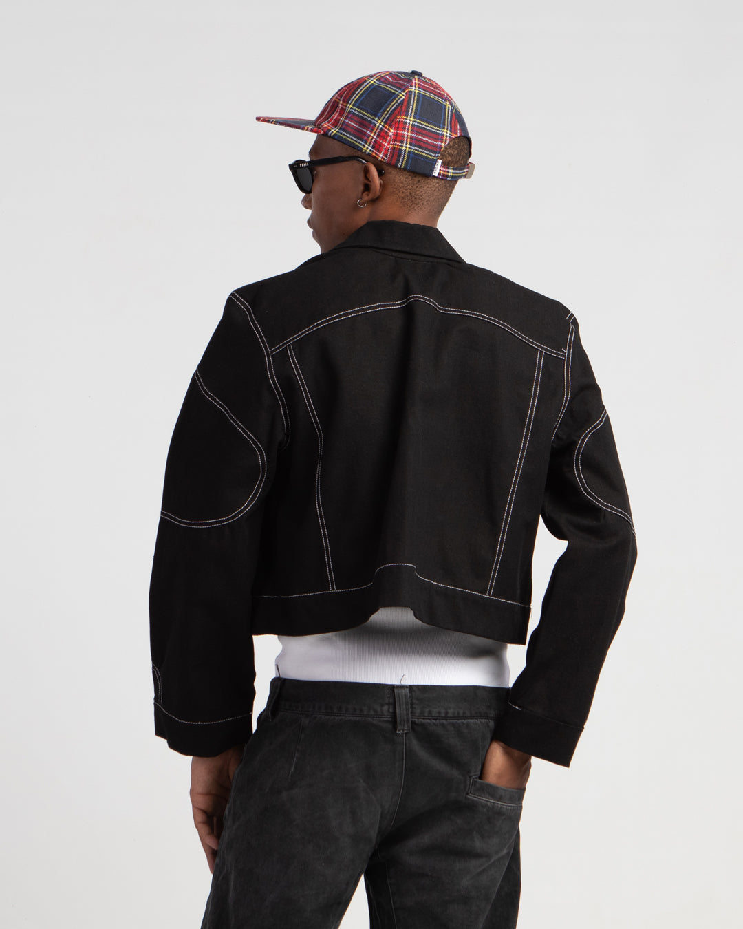 black unisex utility jacket