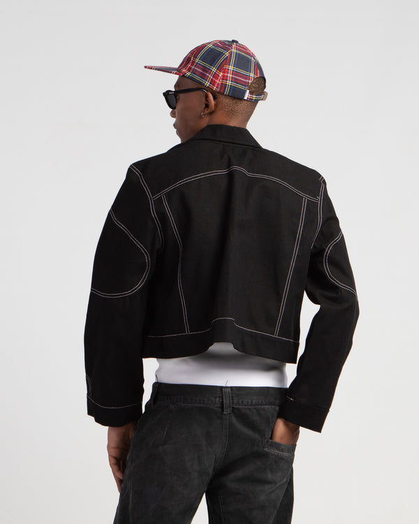 black unisex utility jacket