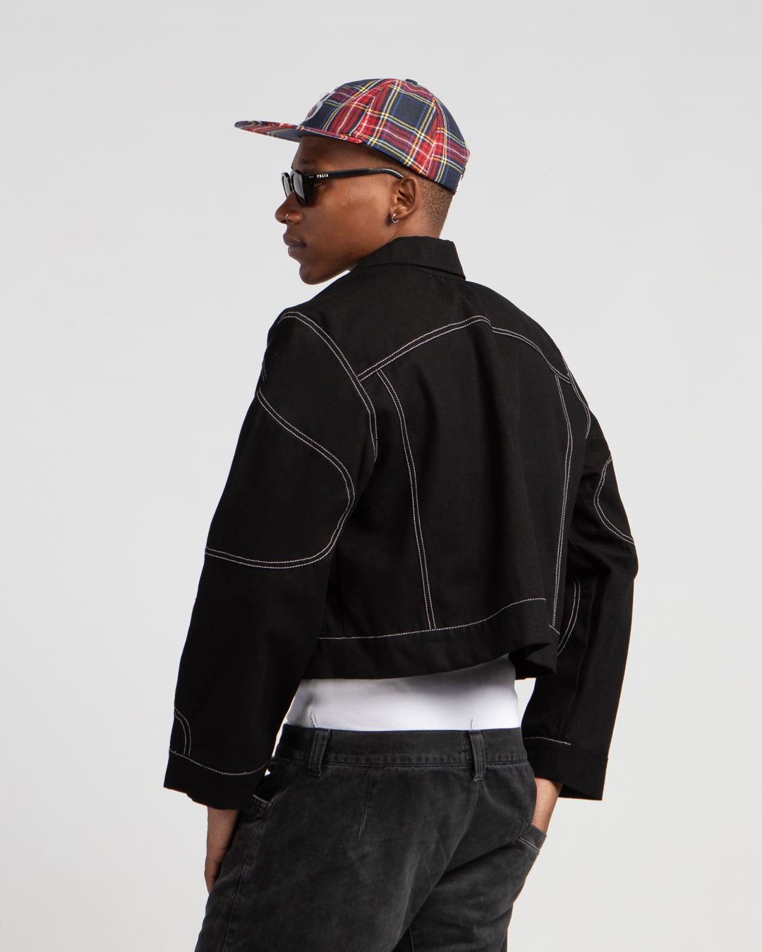 black unisex utility jacket