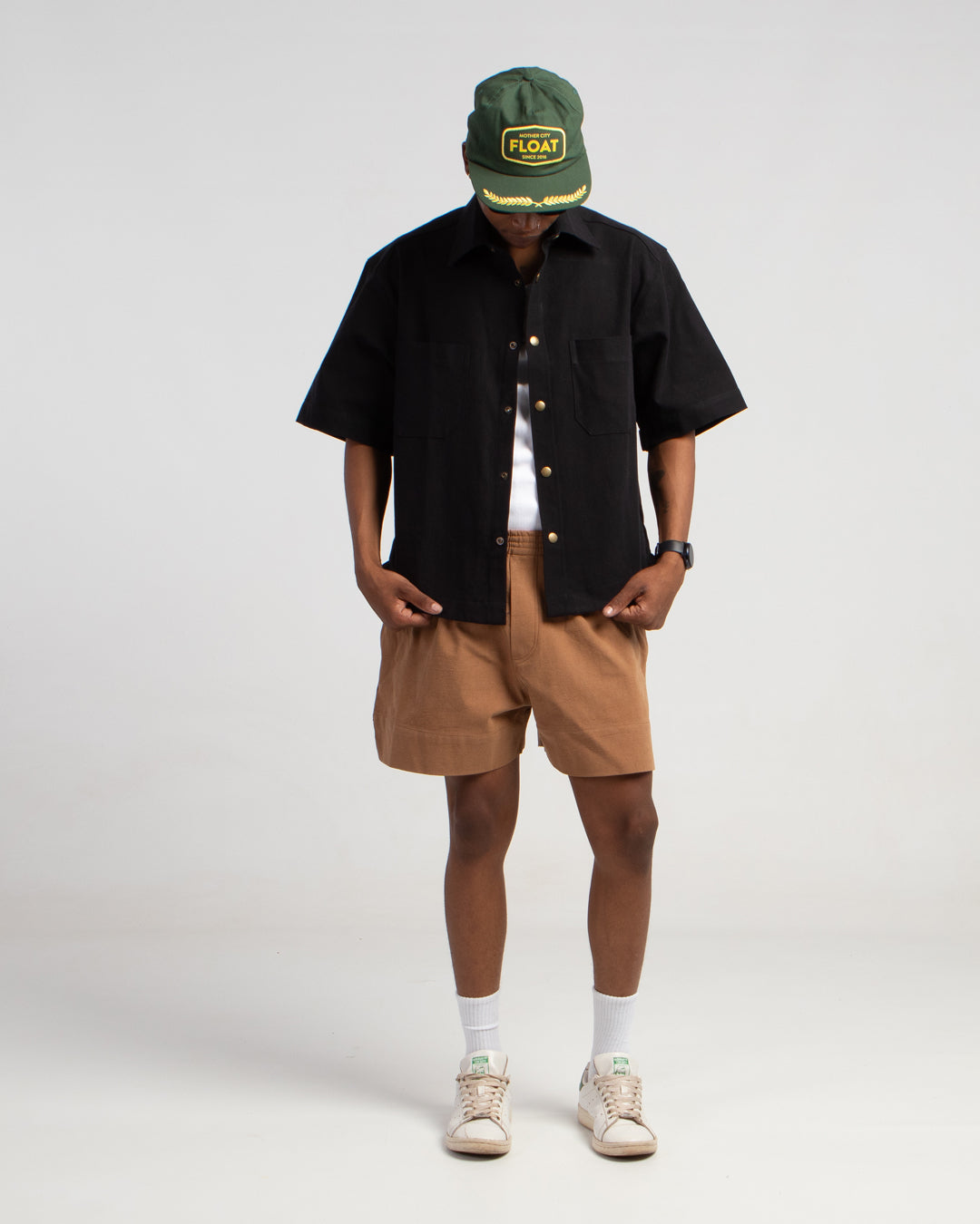 black unisex cotton shirt