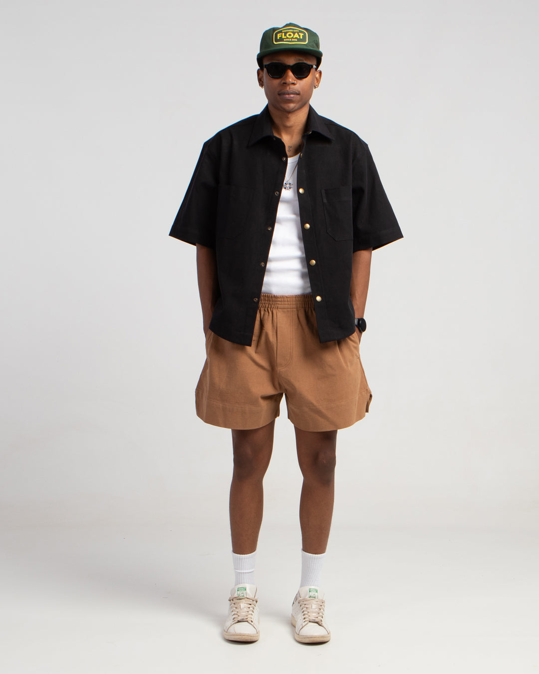 black unisex cotton shirt