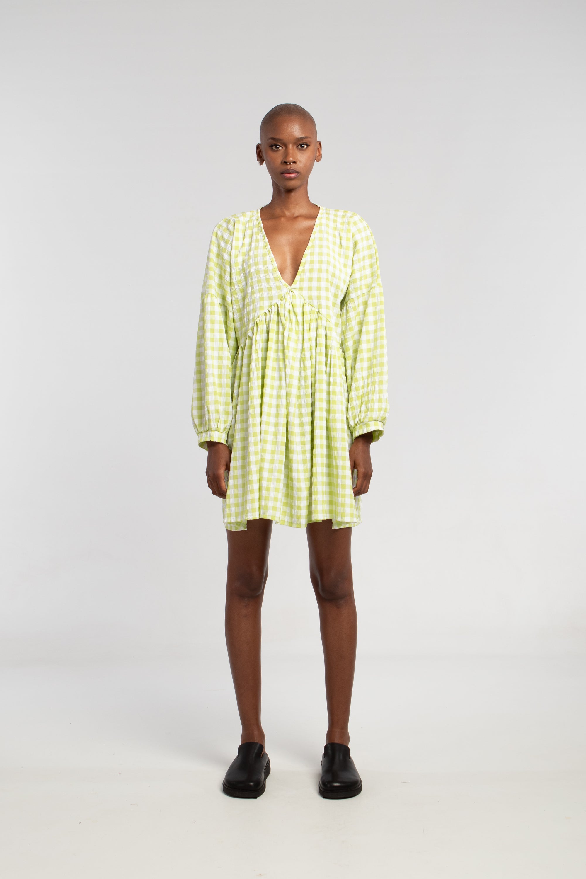 lime green babydoll dress