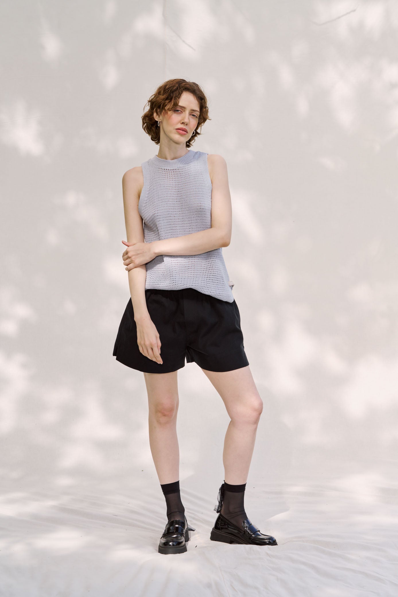 Mash Cotton Vest - Cloud