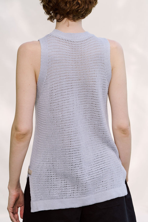 Mash Cotton Vest - Cloud