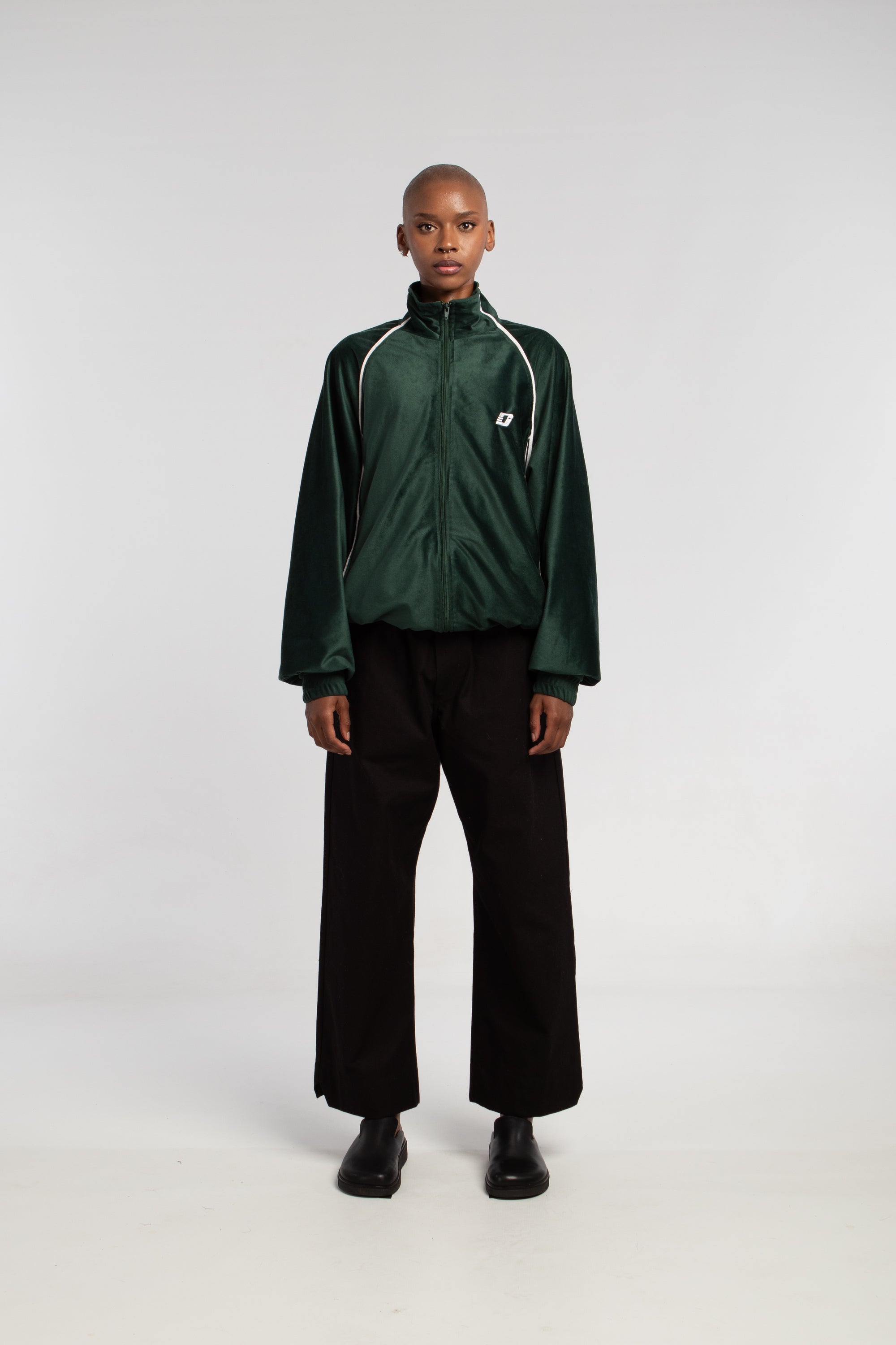 emerald green unisex tracksuit jacket